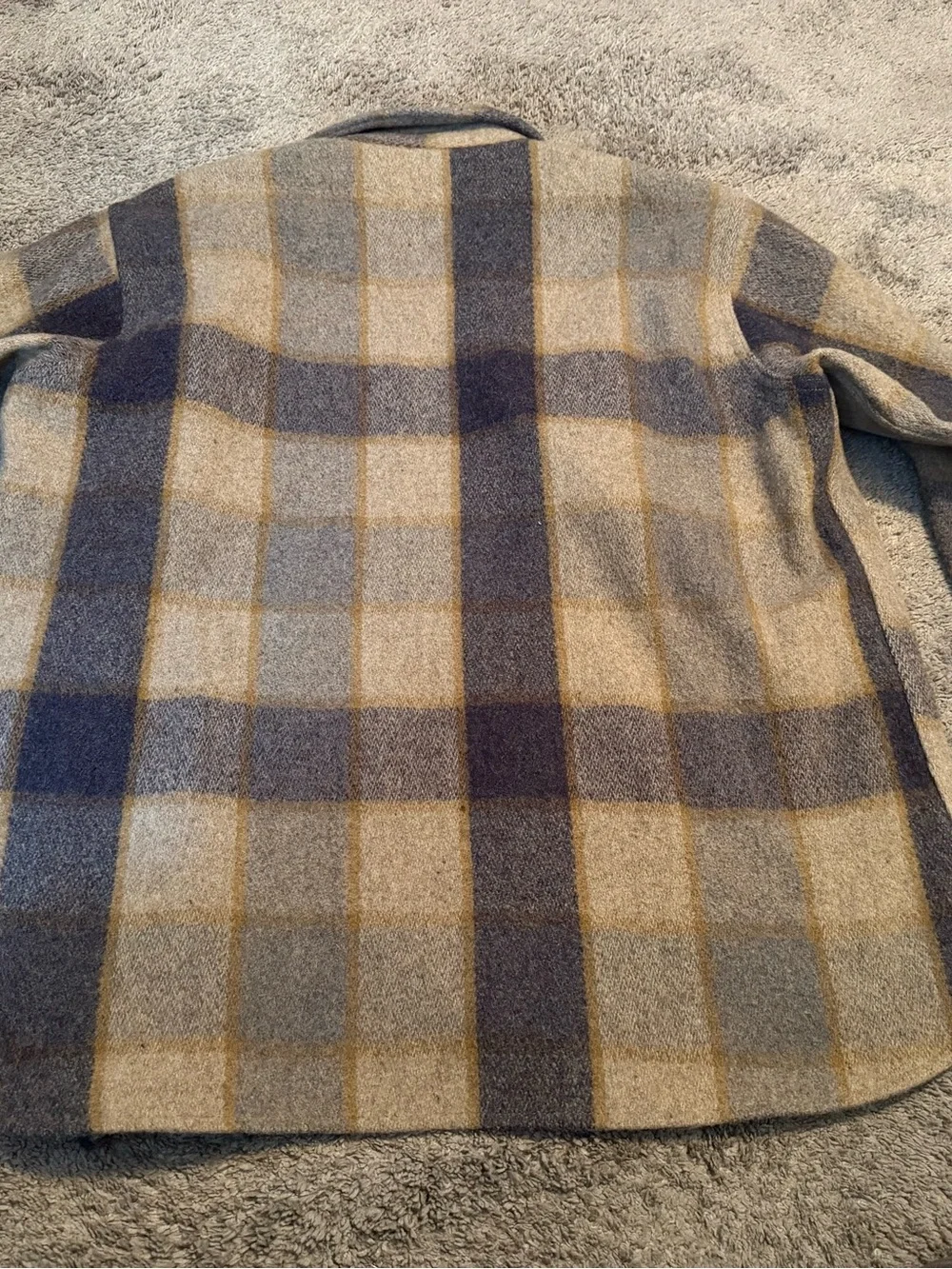 Woolrich Men's Plaid Shacket in Gray and Tan